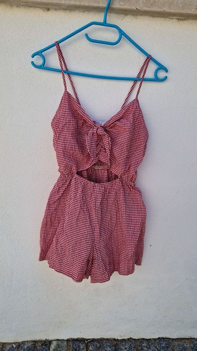 Macacão xadrez vermelho Lefties