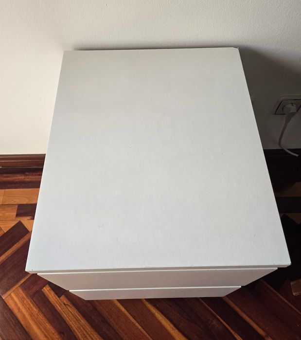 Cama IKEA Brimnes branco 140x200, estrado e colchão