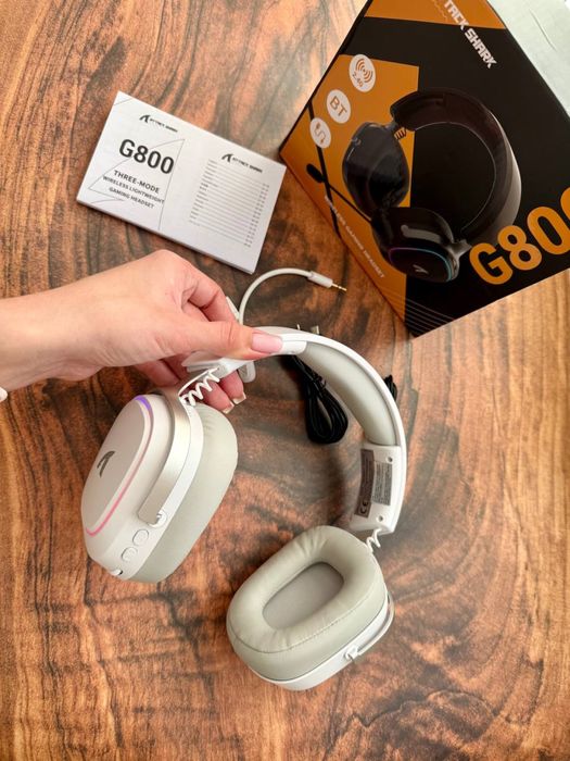 ATTACK SHARK G800 новинка white 2026 навушники ігрові