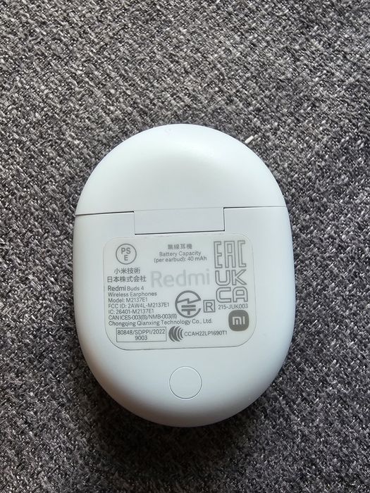 Caixinha redmi buds 4 branco gelo