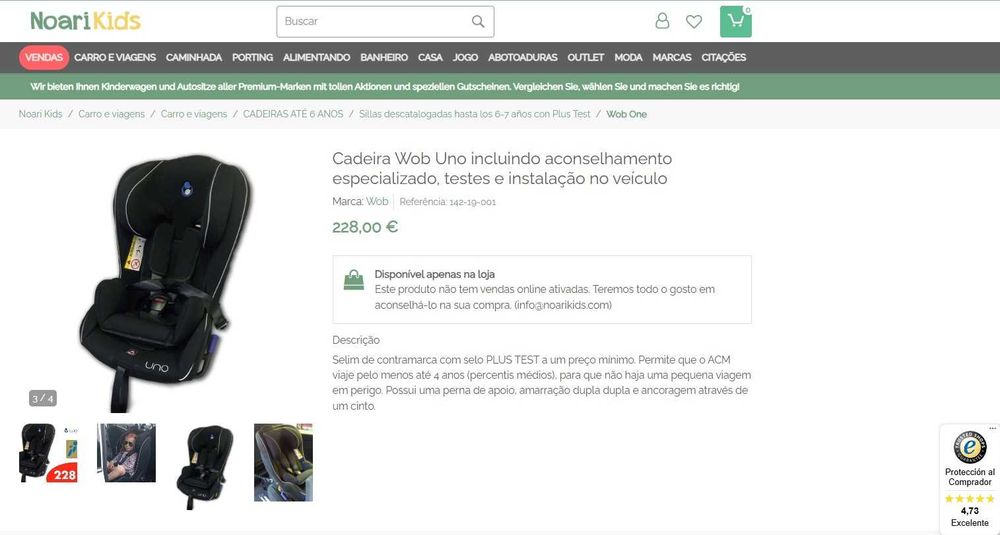 2 Cadeiras Auto ***Ambas com Plus Test*** + diversos acessórios