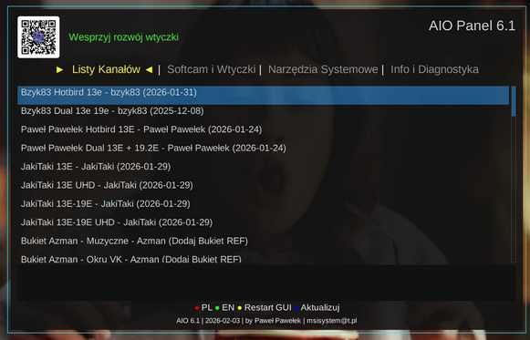 Twórca AIO Panel, IPTV Dream, Naprawa Enigma 2