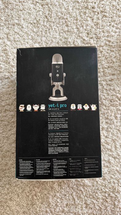 Blue Yeti Pro - Microfone USB + XLR com caixa e cabo XLR original