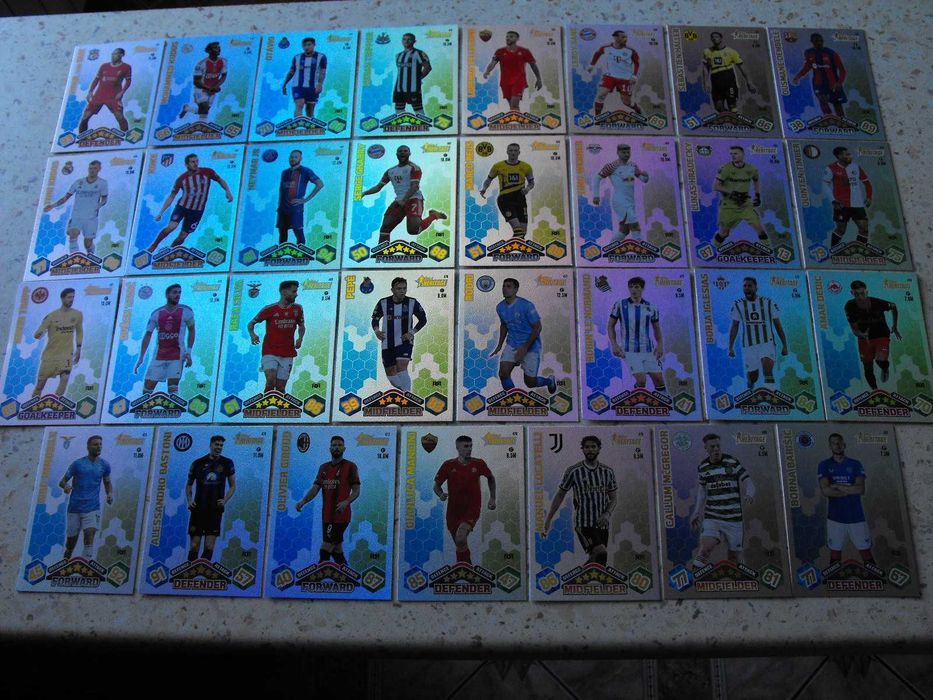 Karty topps Match Attax 2023/24, komplet kart topps HERITAGE.