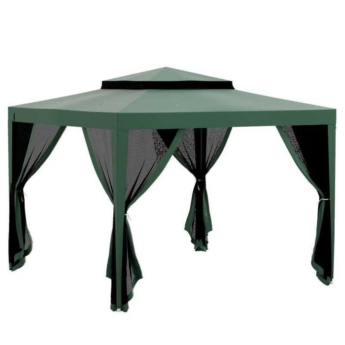 Pérgola de Jardim com Mosquiteiras 297x297x268 cm