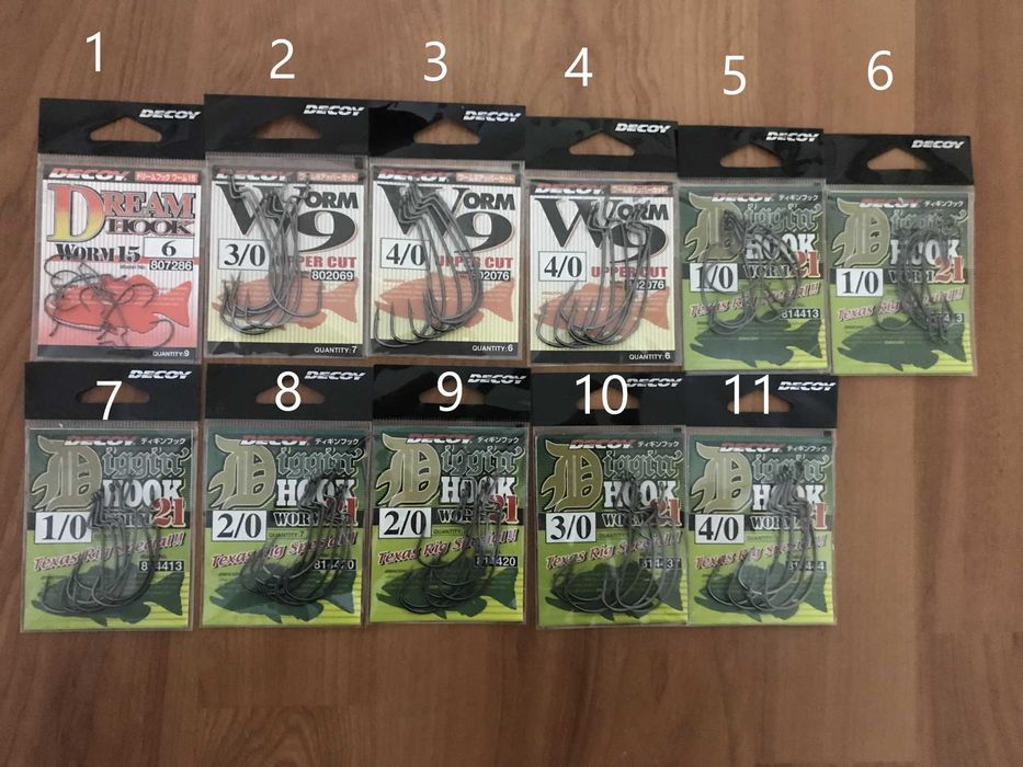 Shimano/Sunline/Гачки Decoy/Gurza/Owner/Gamakatsu