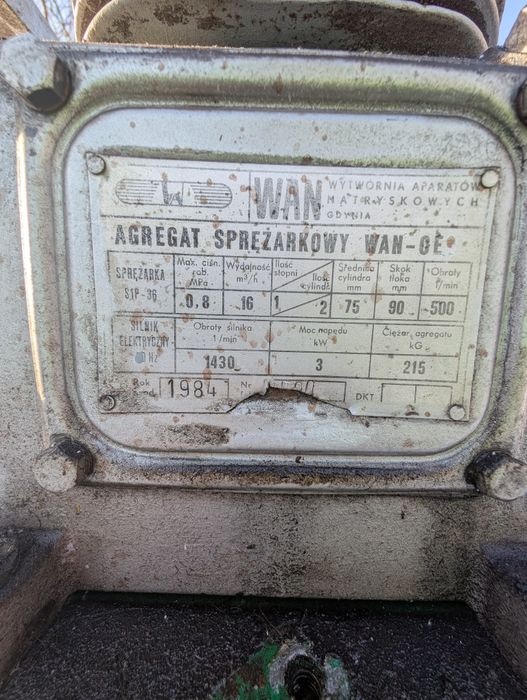 Sprężarka powietrza kompresor Wan 150L