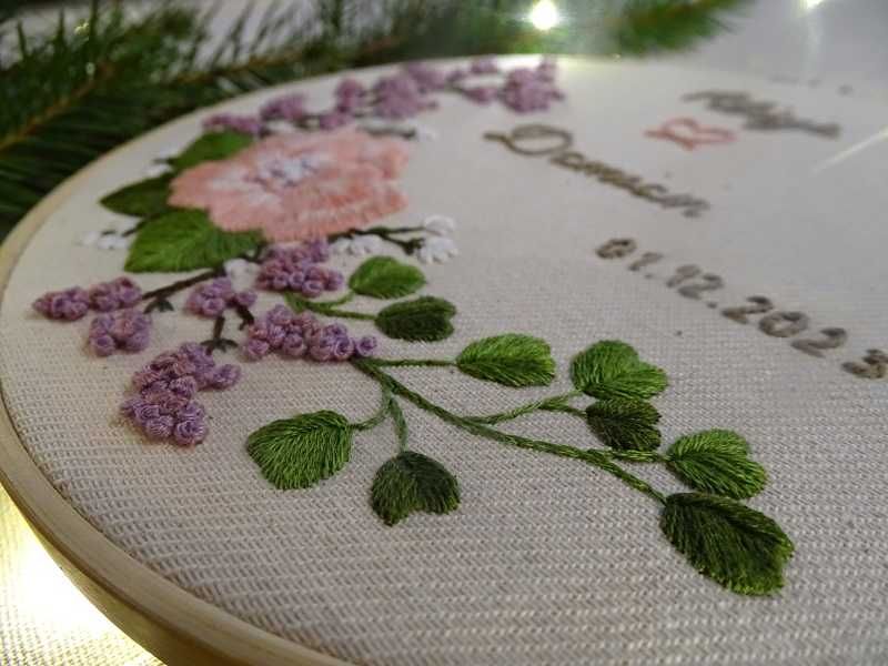 Haft ręczny - Pamiątka Ślubu, Prezent na ślub, dla rodziców, dziadków