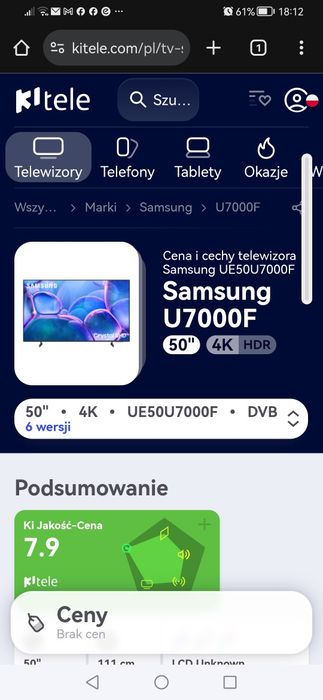 Telewizor Samsung 50cali.