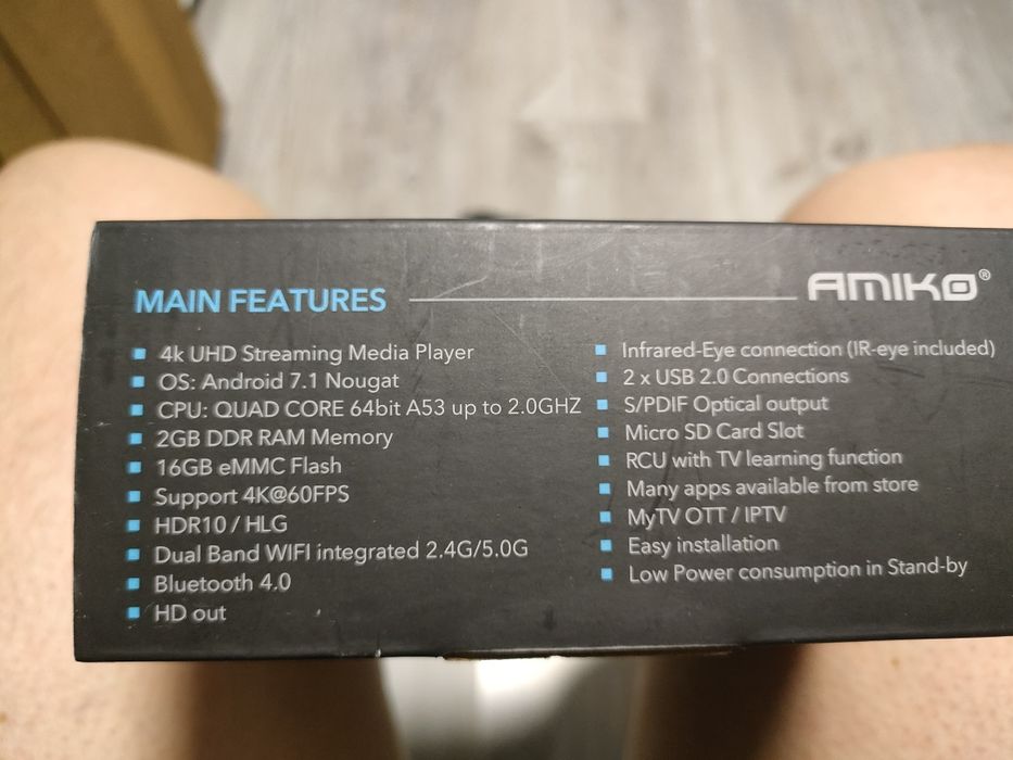 Amiko A6 N MAX OTT - Odbiornik 4K OTT OS: Android 7.1