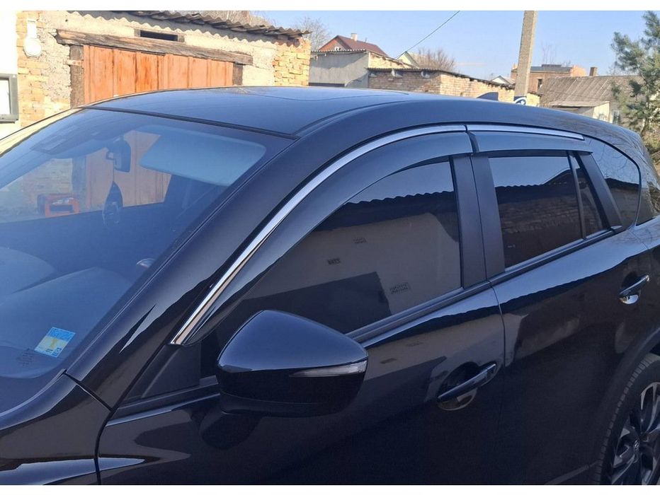 Вітровики з хромом Niken для Mazda CX-5 2012-2017 Полікарбонат (4 шт)