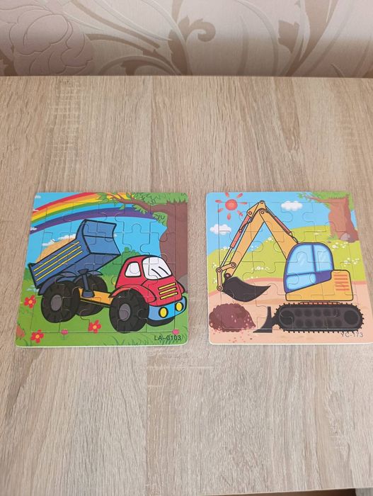 Дерев'яні пазли 20 деталей, комплект 2шт