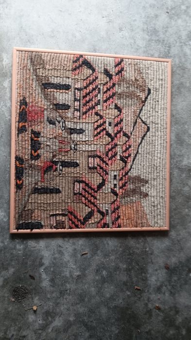 Quadro artesanato bordado a mão