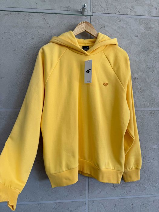 Żółta Bluza z Kapturem 4F Sportstyle Unisex Rozm. S Nowa