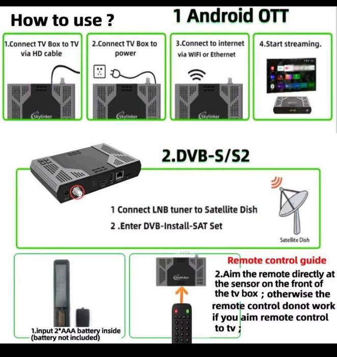 Skylinker z8 android спутниковый тюнер