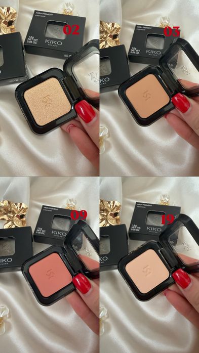 Тіні high pigment kiko malino тіні кіко мілано 19 21 23 25 30 31 59