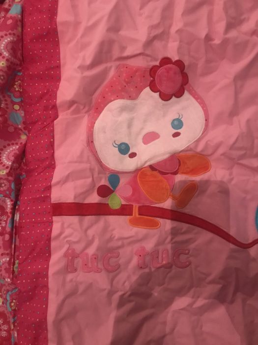 Edredão, proteção lateral, almofada, muda fraldas, cesto da Tuc Tuc