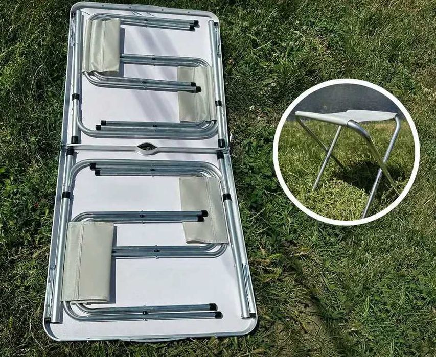Стол  раскладной, туристический, походной + стулья. Розкладний стіл