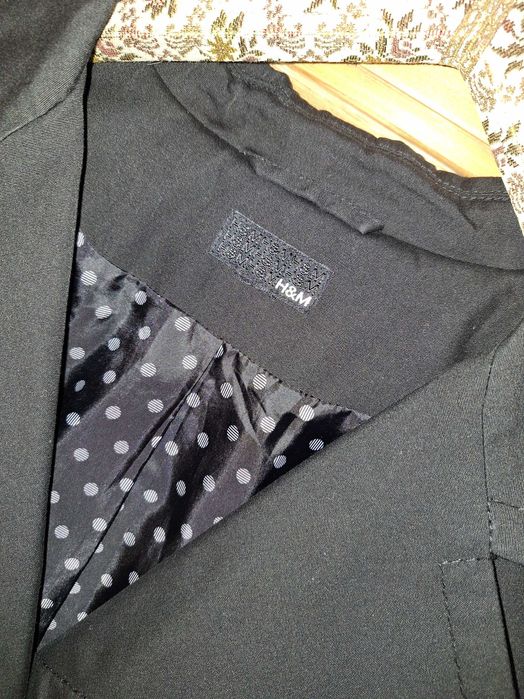H&M Płaszcz trencz roz 38/40 oladna mocna czerń