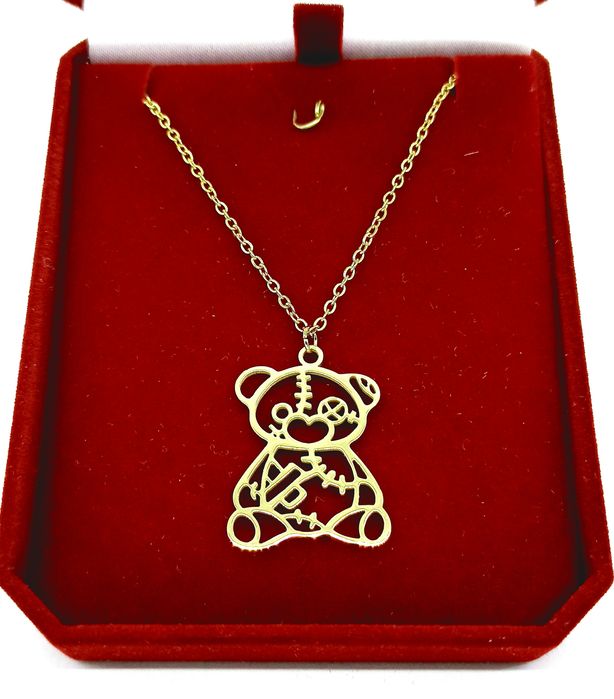 Złota Celebrytka Ze Stali Chirurgicznej + Gratis --- N82