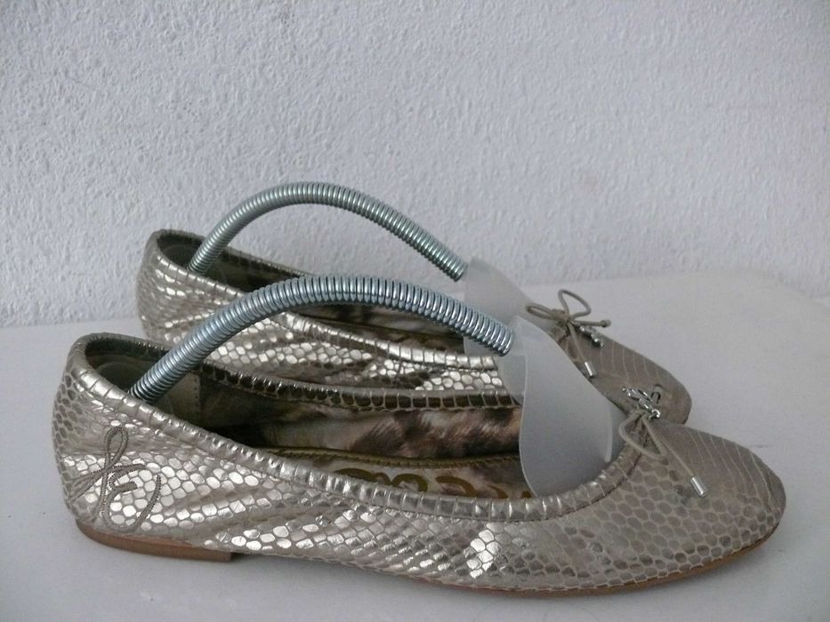 Baleriny złote firmy "Sam Edelman" skóra 100% roz. mała 40
