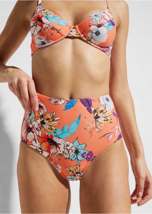 B.P.C bikini pomarańczowe w kwiaty r.40 (80B)