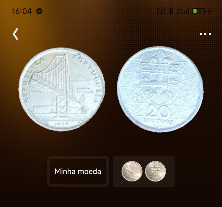 Moeda de prata ano 1966