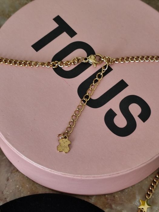 Colar dourado com ursinhos Tous,coração, estrela