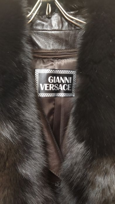 Шкіряне пальто, плащ Versace (Італія) нове