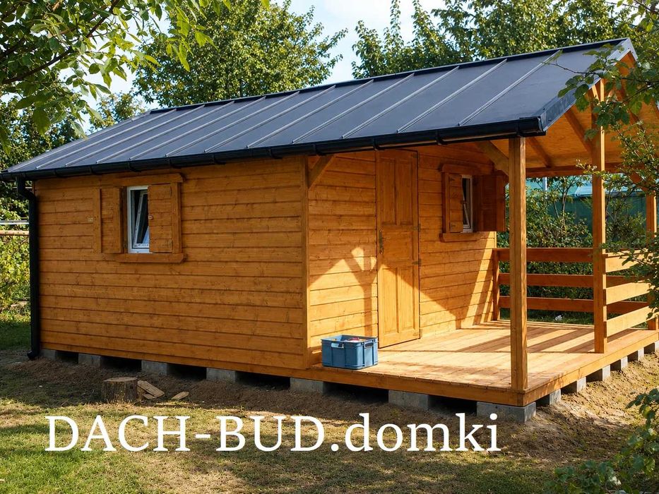 Domek drewniany 35mkw  z tarasem | szybki montaż | bez pozwolenia