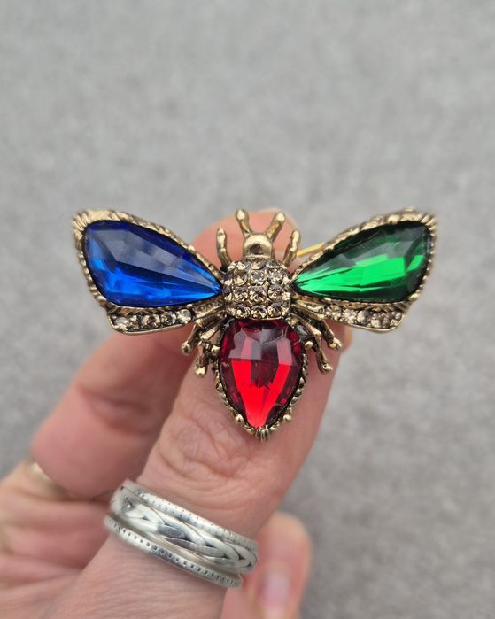 Broszka mucha kolorowa