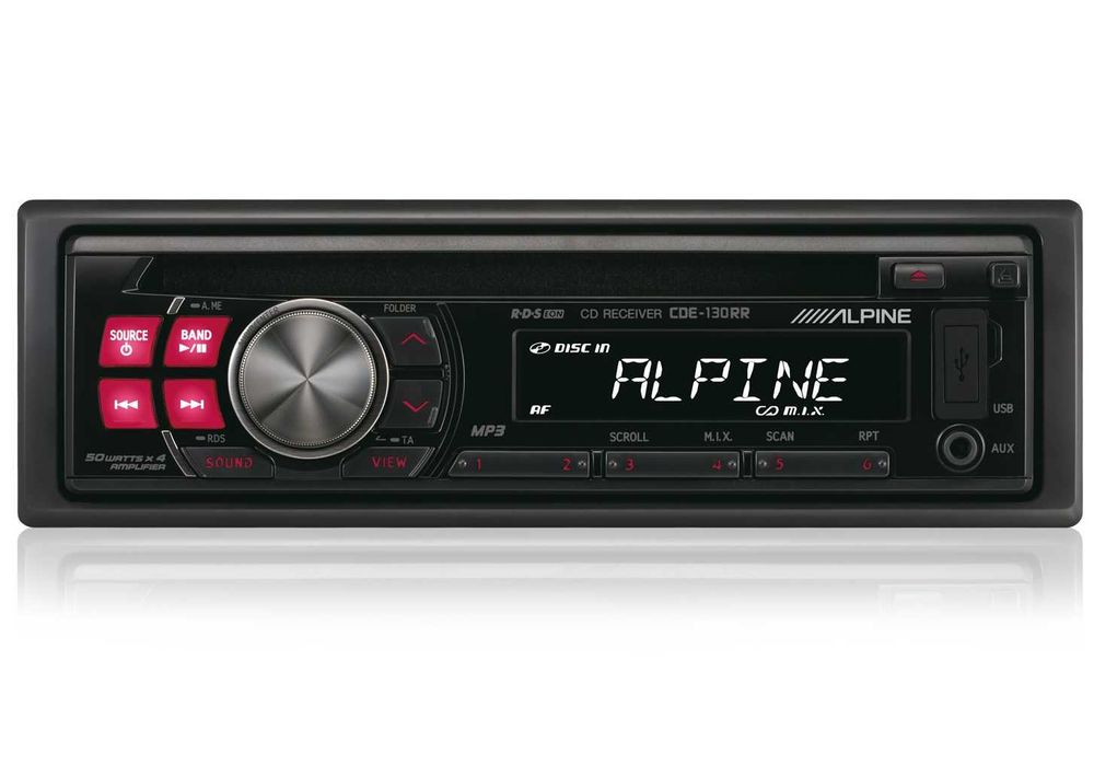 RadioCD iPod AUX USB ALPINE CDE120RR 4x50W MP3 Bass Subw Bluetoot 2RCA