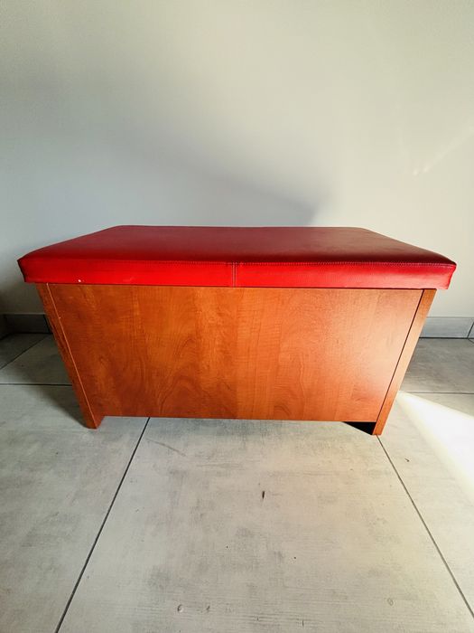 Pufa siedzisko drewno ekoskóra