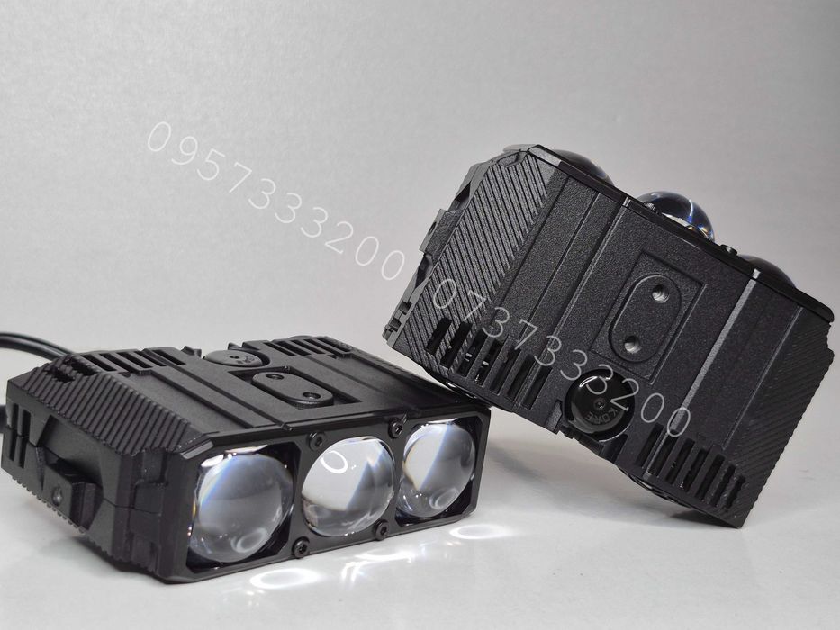BI-LED 3 дюйма в ПТФ, светодиодные линзы дальний+ближний 12-24в