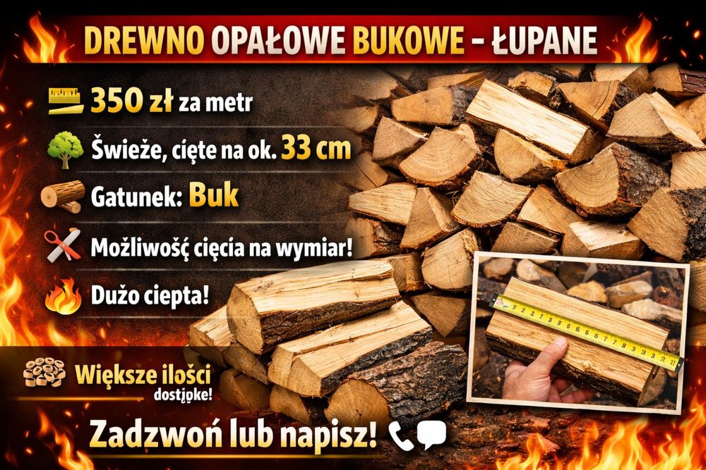 Drewno opalowe buk .