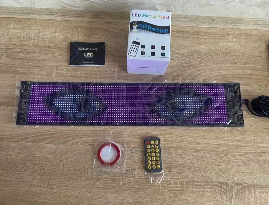 Очі диявола на авто, LED Matrix Panel 12x60, гнучкий RGB дисплей