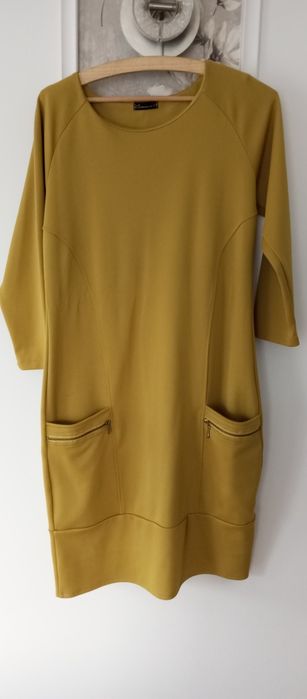 Oliwkowa sukienka damska