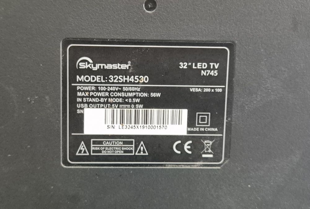 Telewizor firmy Skymaster 32cale  32SH4530-wbudowany dekoderem-uszk