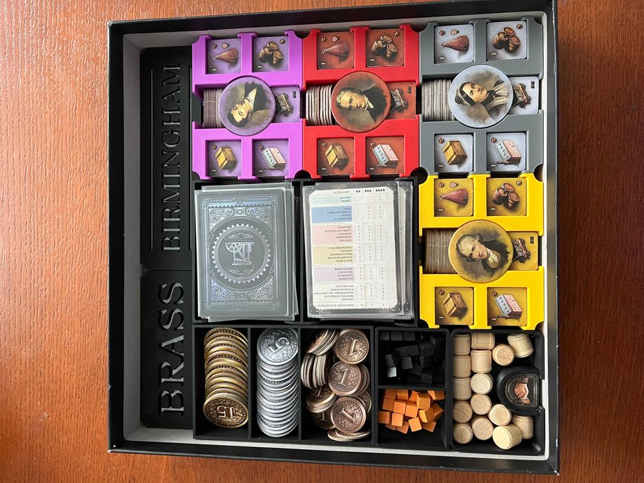 Insert / organizer 3D do gry planszowej Brass: Birmingham Rebel