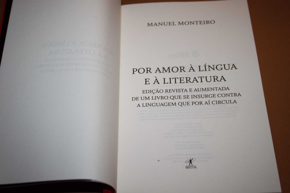 Por Amor à Língua e à Literatura // Manuel Monteiro