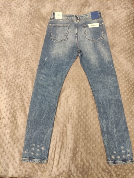 Zara скіні джинси  сині