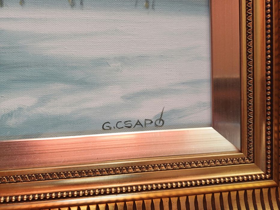 Stary obraz na płótnie Georges Csapo