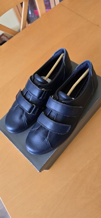 ECCO - SOFT,snakersy skórzane,super.