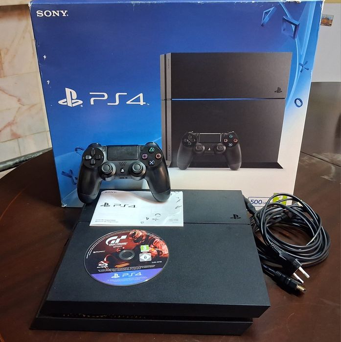 PS4 500GB Black – Excelente Estado + Jogo Gran Turismo Sport + Caixa O