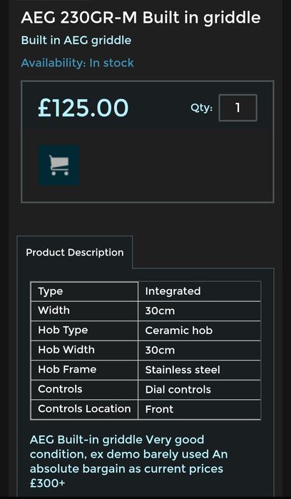 AEG Grelhador Built in