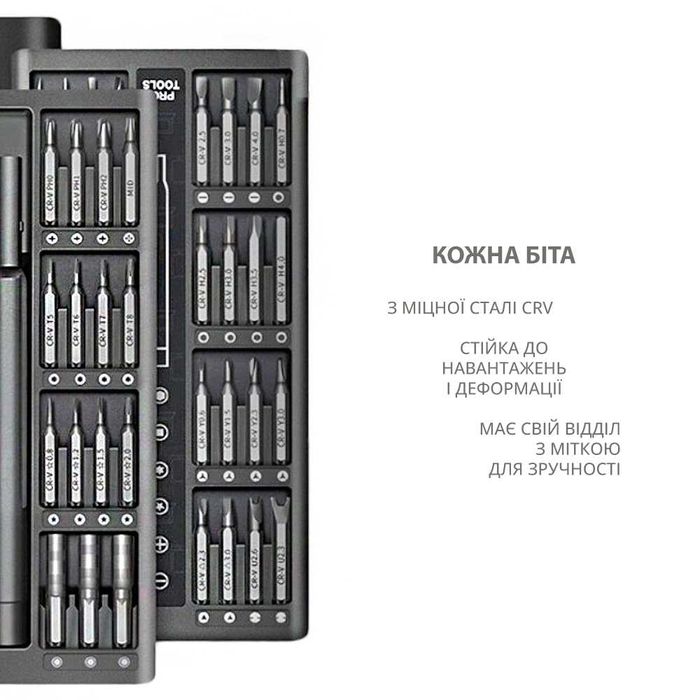 Набір 63 викруток для точних робіт ремонт мобільних телефонів ноутбук