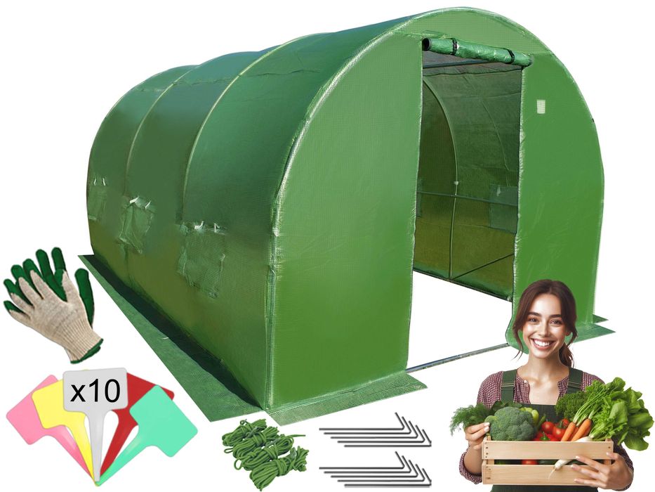 TUNEL 3x4,5 FOLIOWY OGRODOWY 13,5m2 rurka 25mm GRATISY foliak