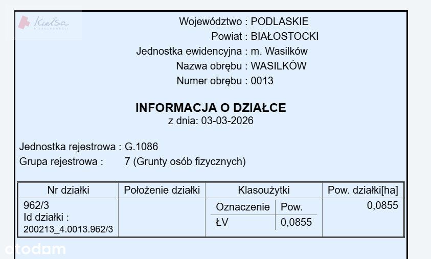 Wasilków, mieszkaniowo-usługowa!