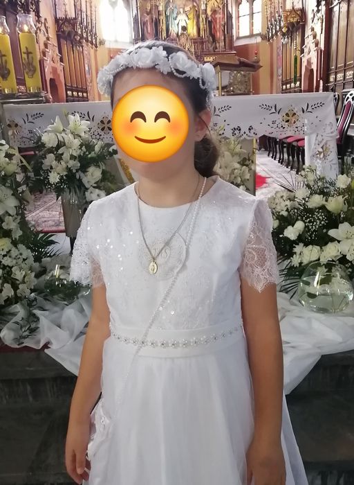 Sukienka komunijna 146 cały zestaw