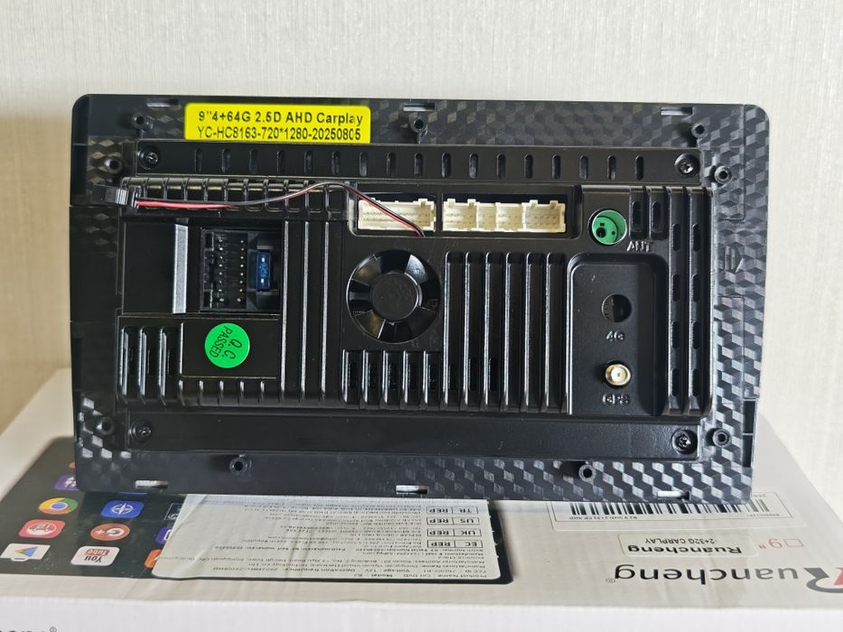 Магнитола 9" 4/64гб с Carplay и Android auto с Куллером